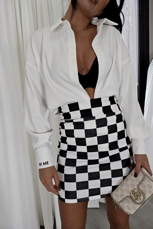Spódnica CHESS czarno-biała 1