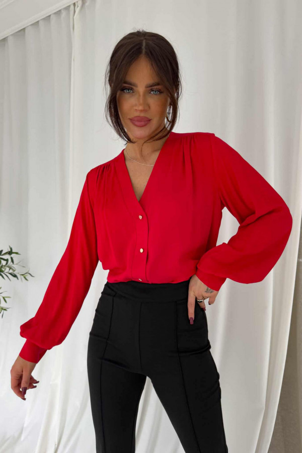 Koszula RUFFLES – czerwona 3