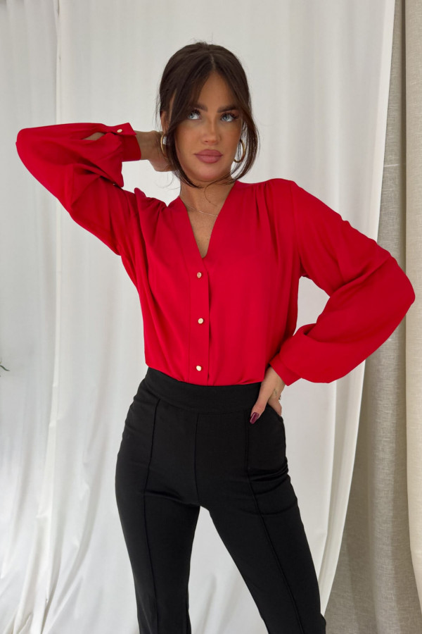 Koszula RUFFLES – czerwona