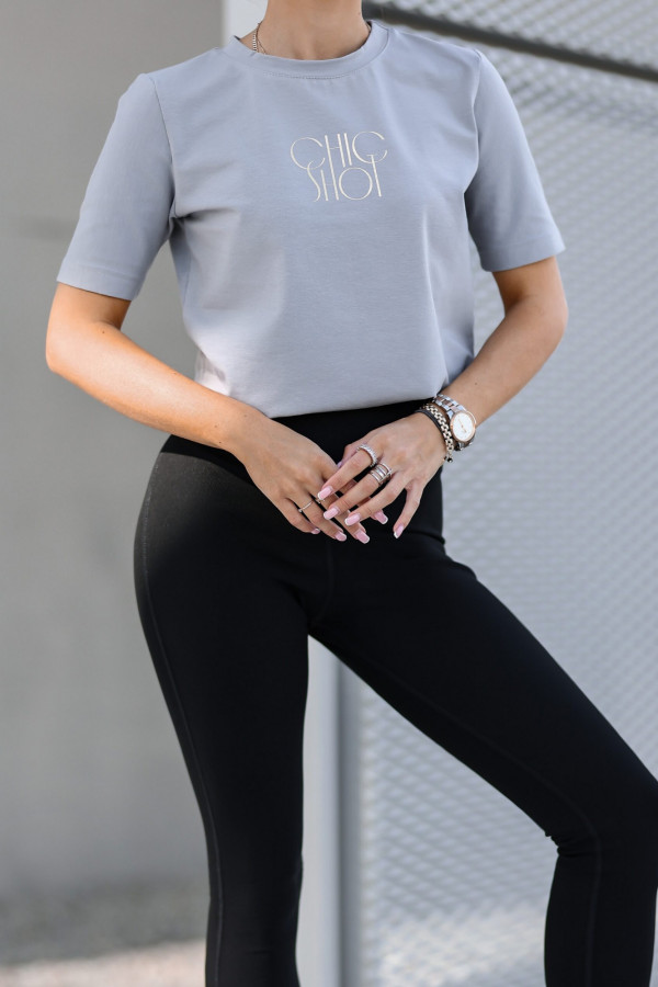 T-SHIRT CHIC SHOT - Szary