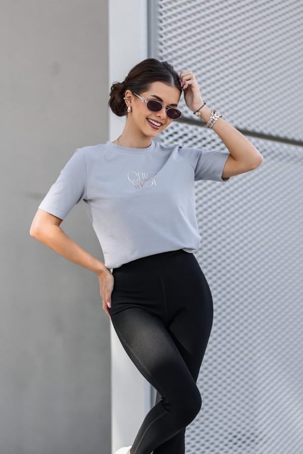 T-SHIRT CHIC SHOT - Szary 1