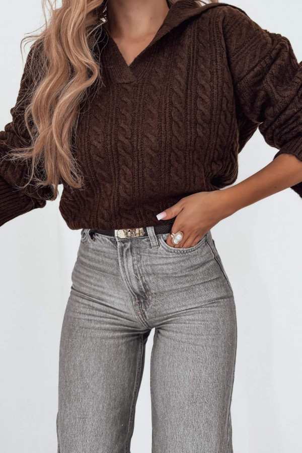 Sweter damski - Czekolada