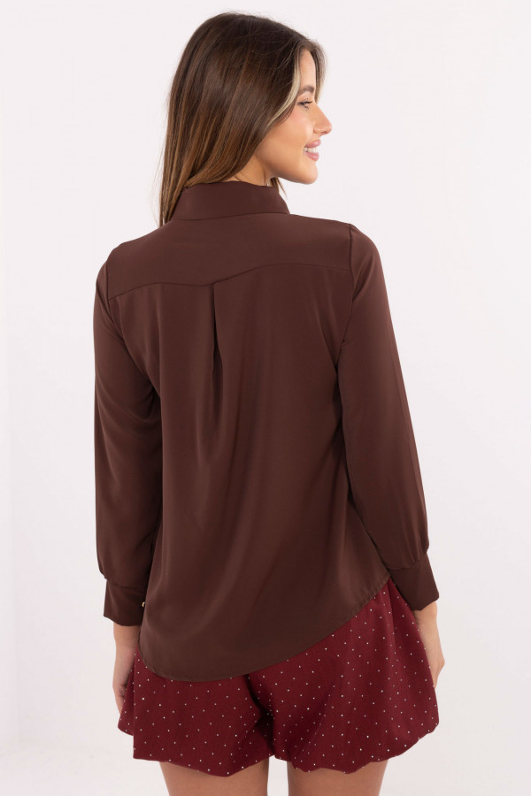 Koszula z długim rękawem - Brąz 1
