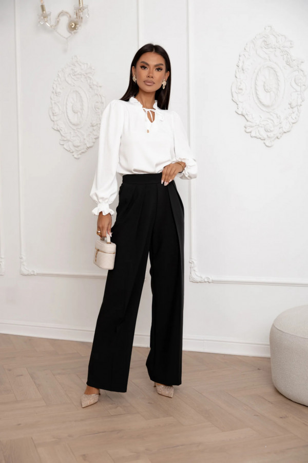 Bluzka z falbanką - Biała 1