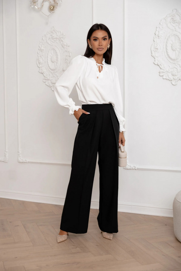 Bluzka z falbanką - Biała 5